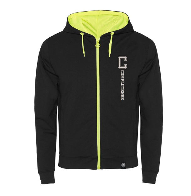 ​​Chaqueta Cremallera Negro/Fluor