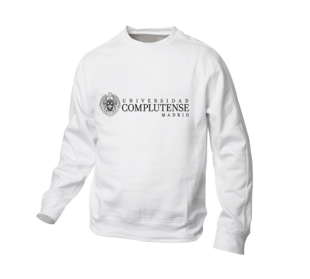 Sudadera Blanca sin capucha  Universidad Complutense de Madrid